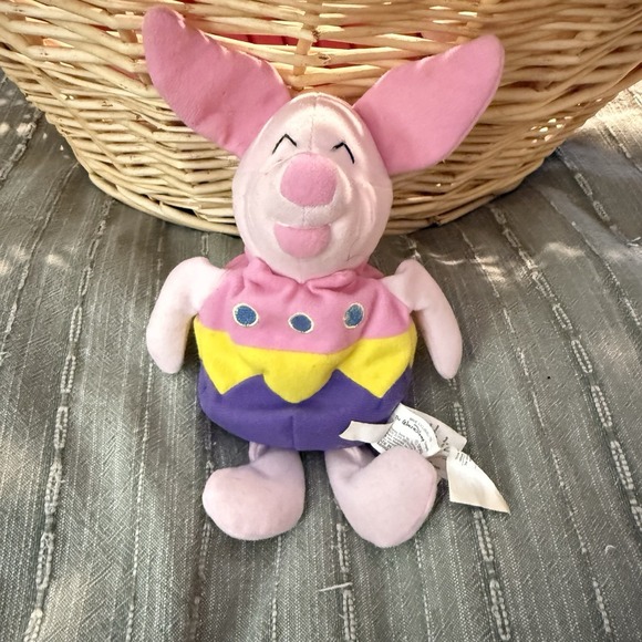 Disney Other - Disney Store Easter Egg Piglet 7" Stuffed Animal Mini Bean Bag Plush Spring VTG